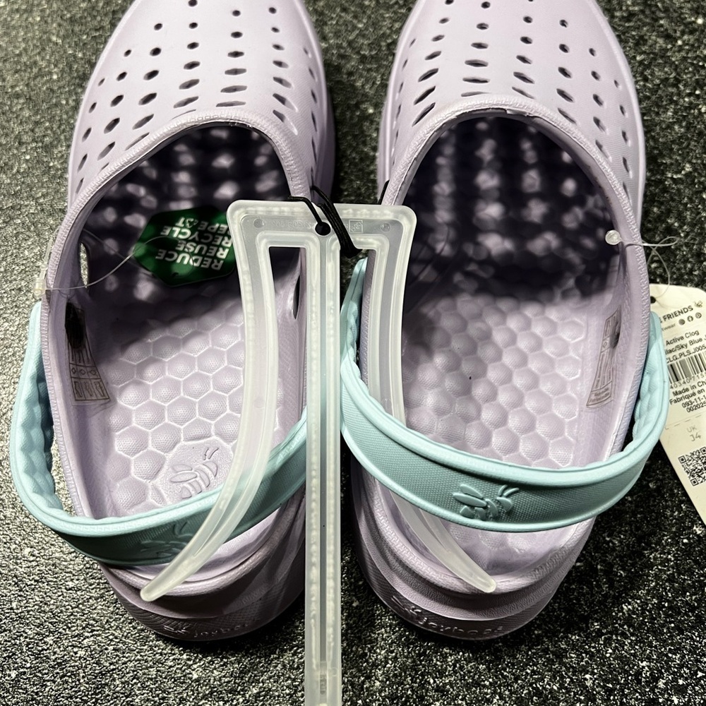 NWT Joybees Kids Active Clog Solid Lilac/Sky Blue Size 5 - Picture 9 of 14